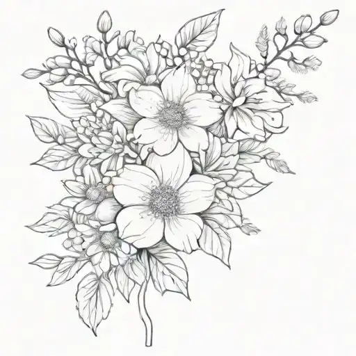 Birth Flower Bouquet Dezember And June Birth Flower