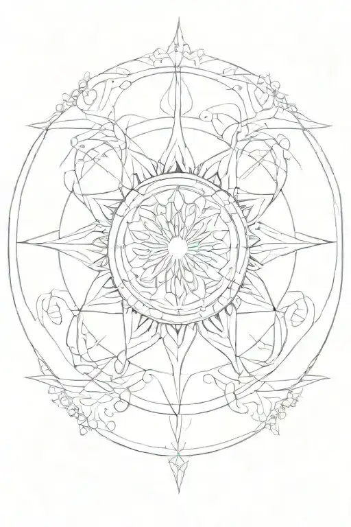Mandala Circle With Lines