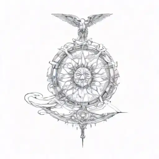 A Golden Circle On A Black Background