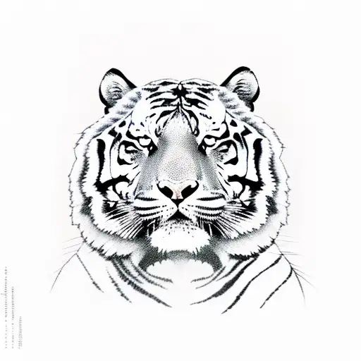 Tiger Face Oriental Stile