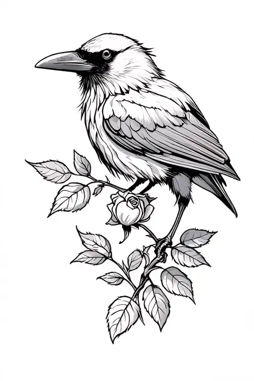 Raven And A Rose