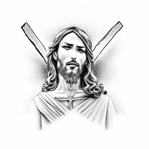 Jesus Cross With Fire