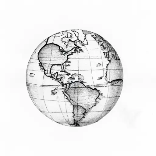 Paper Plane With A Globe As A Shadow