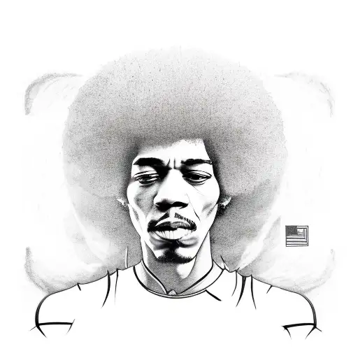 A Self-aware Basketball Player With Jimi Hendrix's Guitar As Their Head