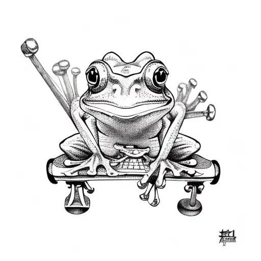 Frog Doing Skateboard