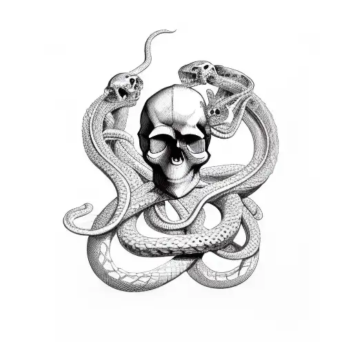 Skull And Snake