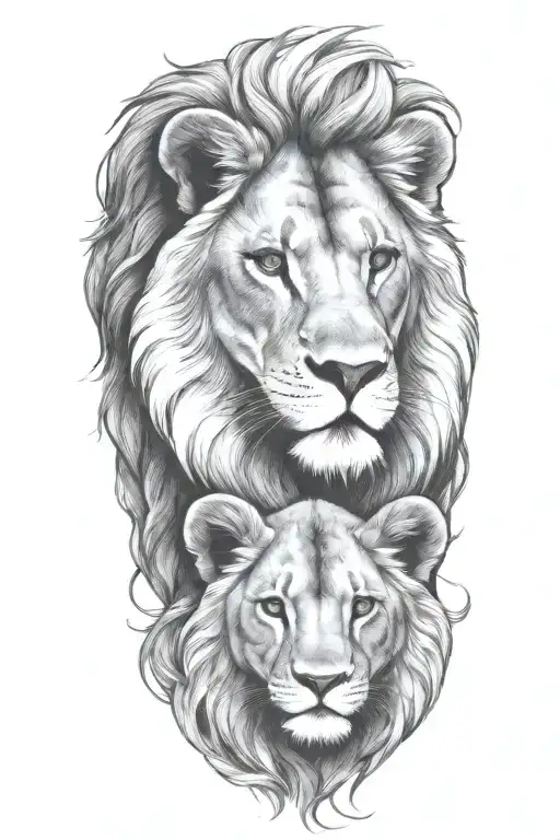 Lion And Cub