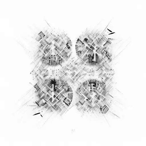 An Abstract Representation Of A Rugby Scrum