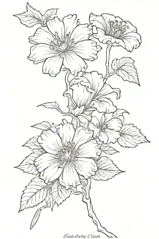 Marigold Wrapped In Morning Glory Vine