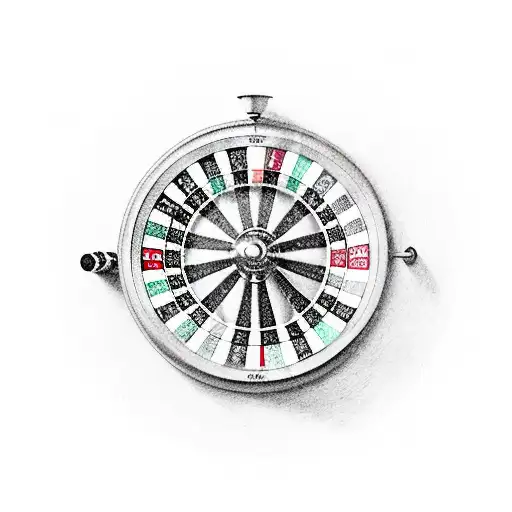 Roulette Wheel Gambling Money Signs Pool Cue