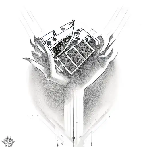 Gambling Hand Tatoo Down Arm