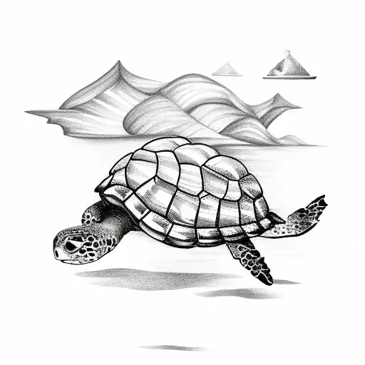 Sea Anchor With A Turtle