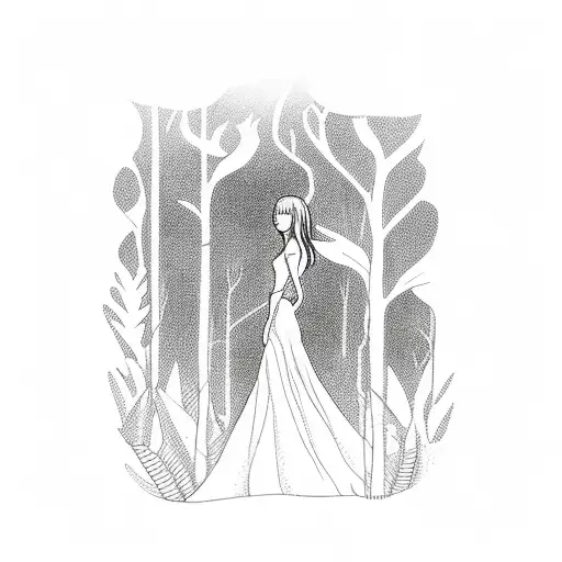 Silhouette Of A Person In Front Of A Forest