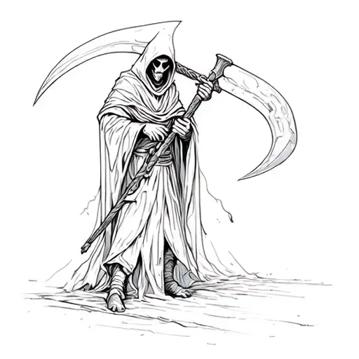 Reaper Holding A Scythe