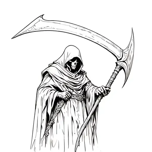 Reaper Holding A Scythe