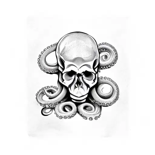 Skull And Octopus All Arm