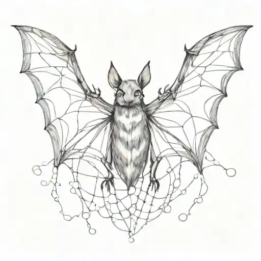 Bat With Spiderweb Wings