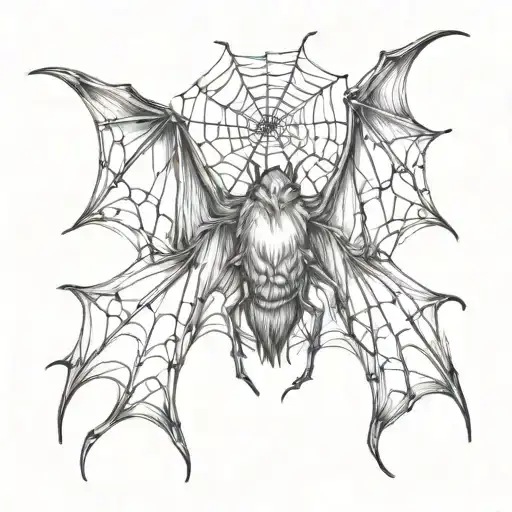 Bat With Spiderweb Wings