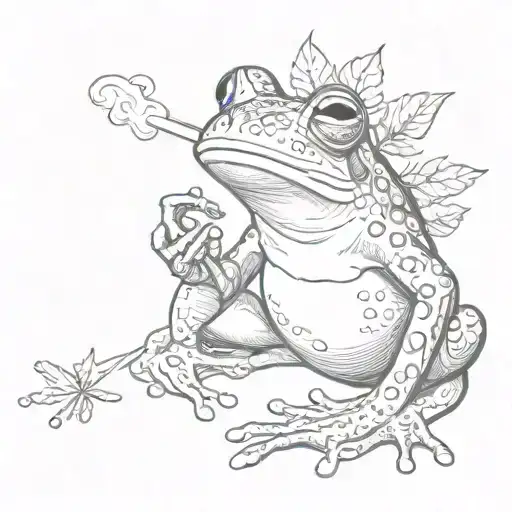 Stippled Frog Smoking Weed