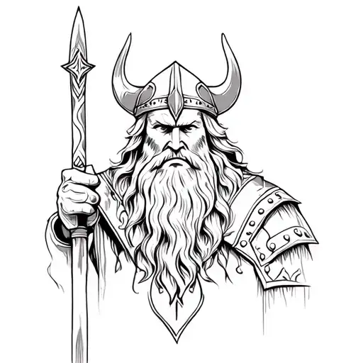 Viking Warrior In Traditional Style
