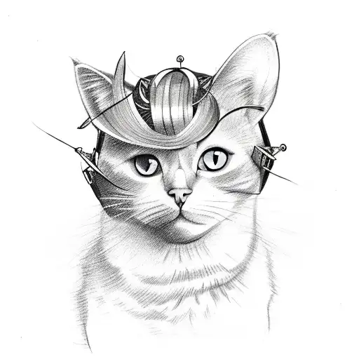 Cat Ears And Whiskers Tattooed On A Finger