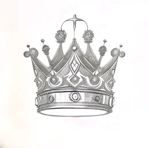 King's Crown With Watercolour Background