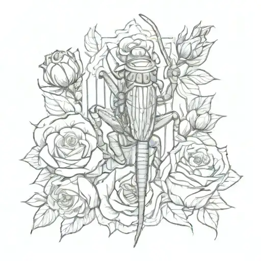 Cricket Body Made Of Roses