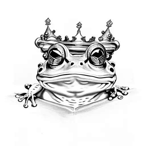 Cute Frog With A Crown