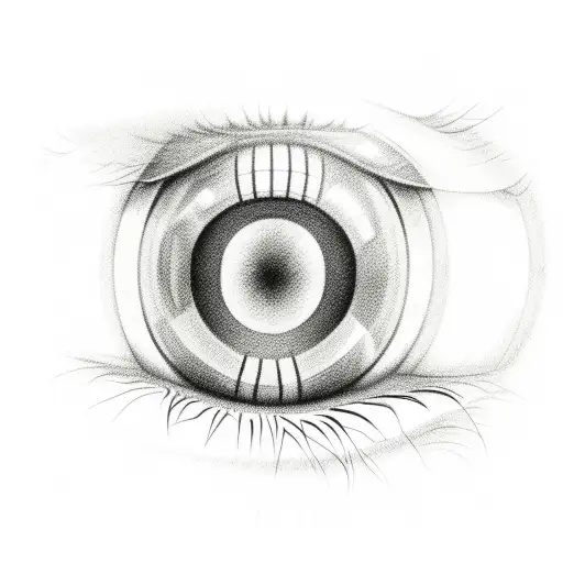 Create A Detailed Sketch Of A Football Player's Eye