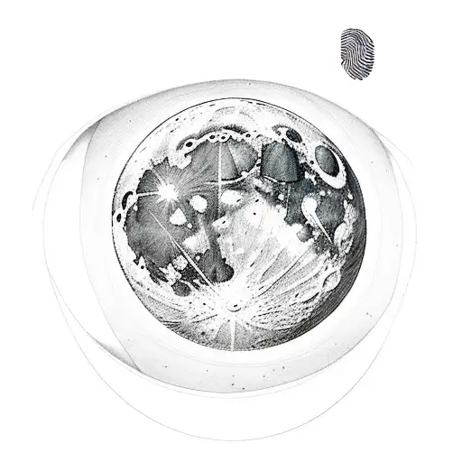 Moon And Fingerprint
