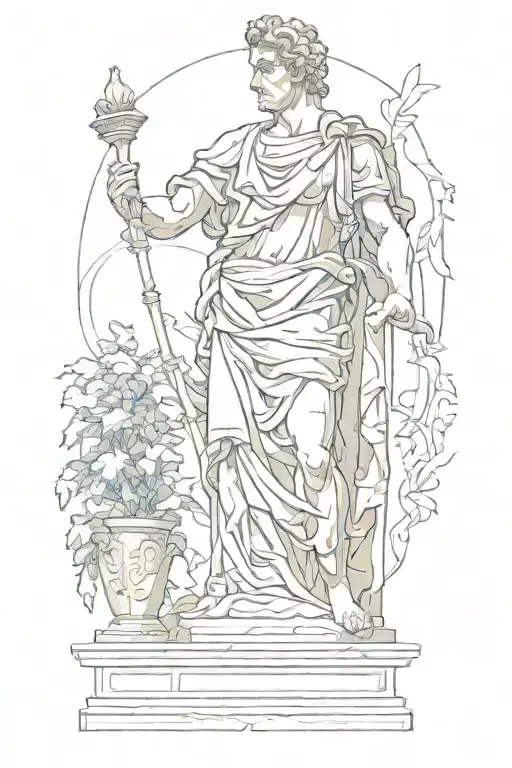 Roman Statue Holding
