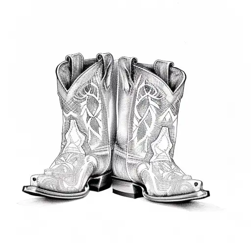 Palm Tree And Cowboy Boots