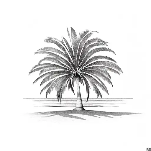 Palm Tree And Steel Drum