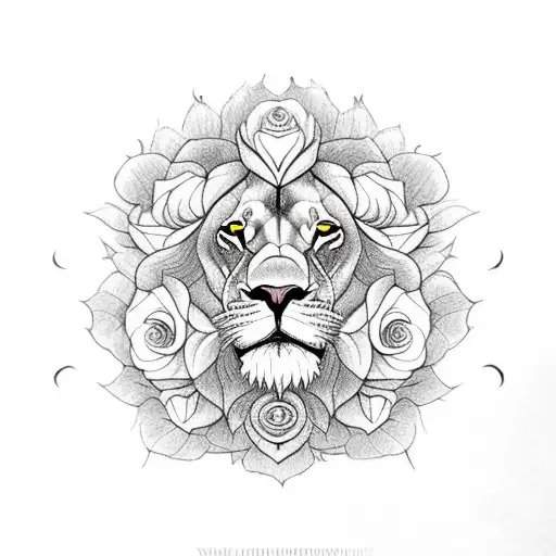 Lion Flower With Rose