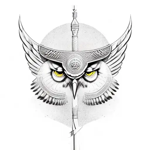 Goddess Athena Symbols Owl Spear Olive