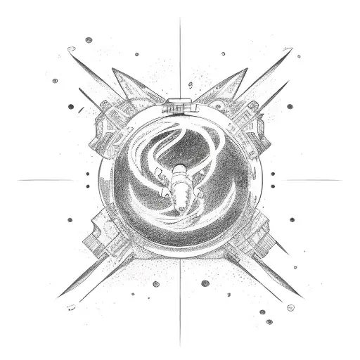 Virgo Sign With An Astronaut