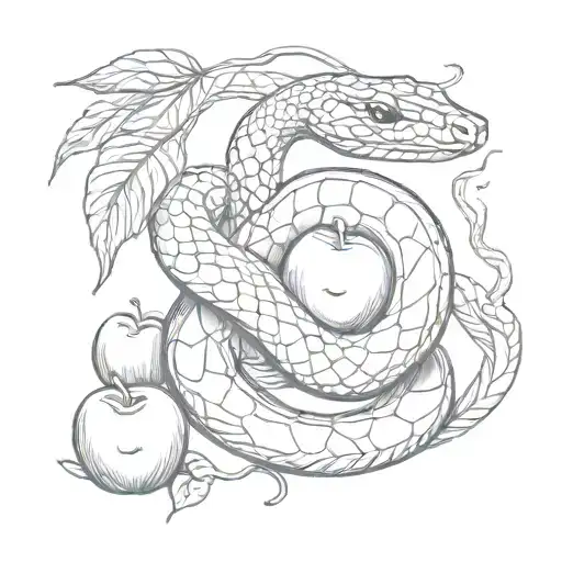 Snake And Apple