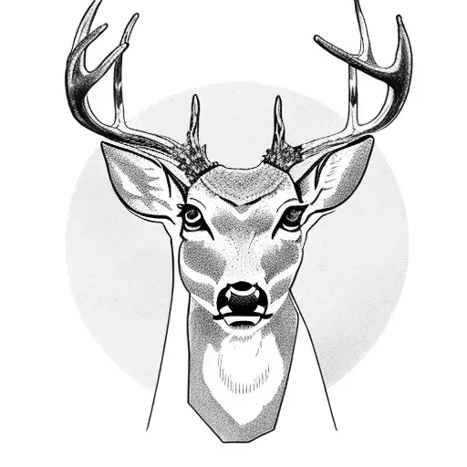 Deer With Cancer Ribbon