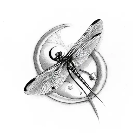 Lily Of The Valley Dragonfly Cypress Crescent Moon