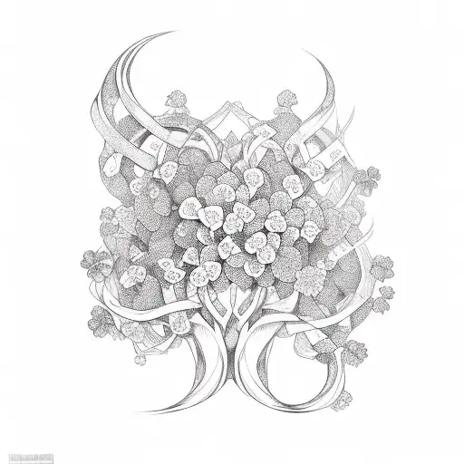 A Sexy Irish Goddess Surrounded By Intricate Blackwork Shamrocks