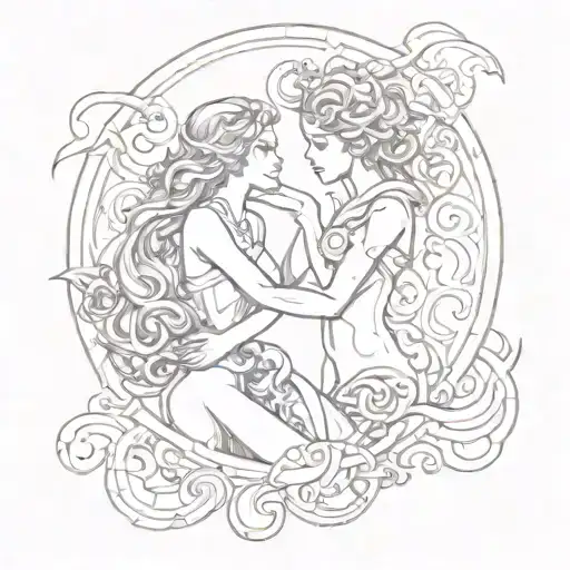 Libra And Scorpio Embraced