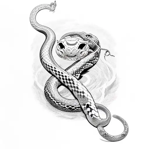 The Number 666 With A Snake