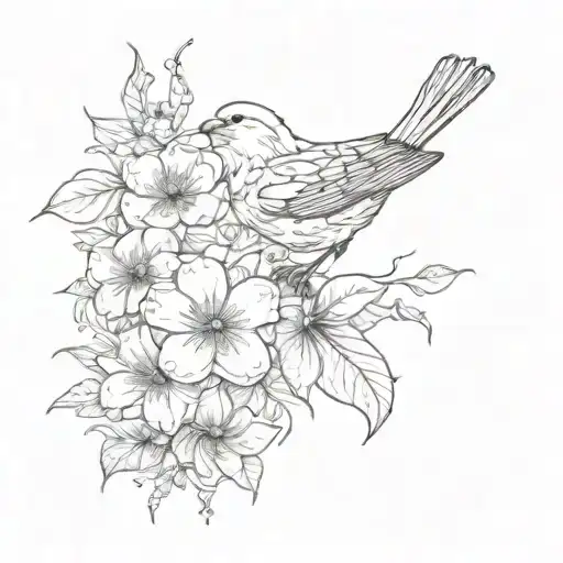 Bird And Flower