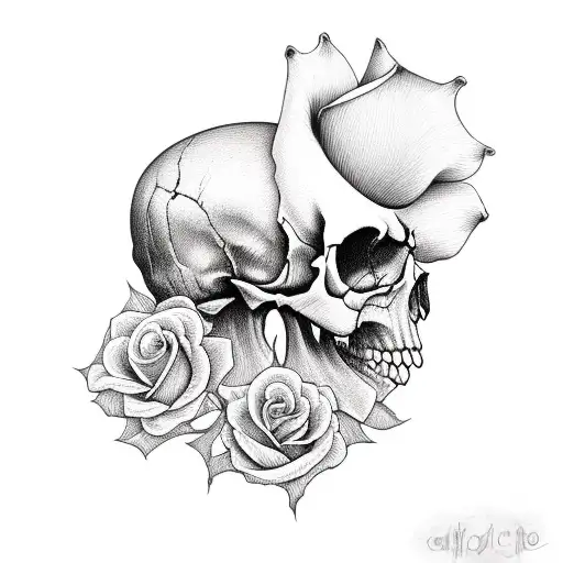 Skull With Rose