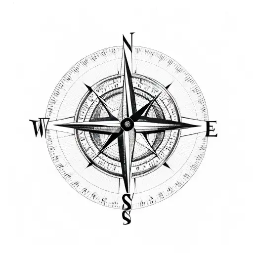 Compass With Family Written In The North