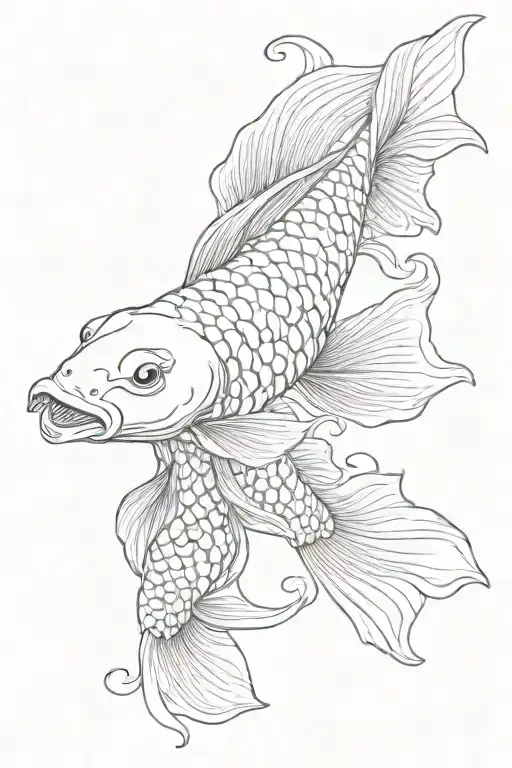 Koi Fish Swimming