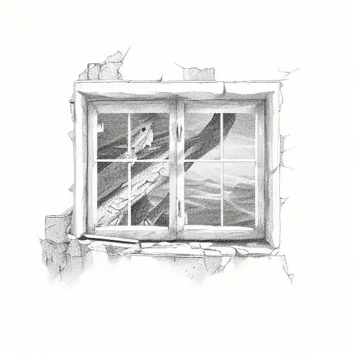 Rustic Broken Window