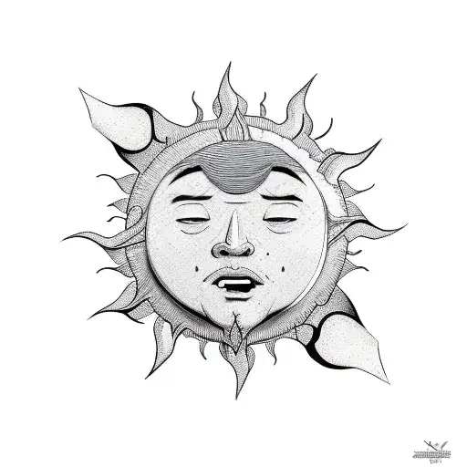 Sun Shining Upon A Man