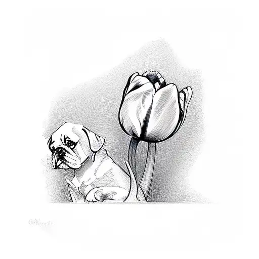 Tulip With A Dog