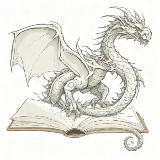 Dragon Emerging From The Pages